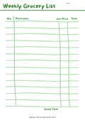 Weekly Grocery List | A6 Memo Pad