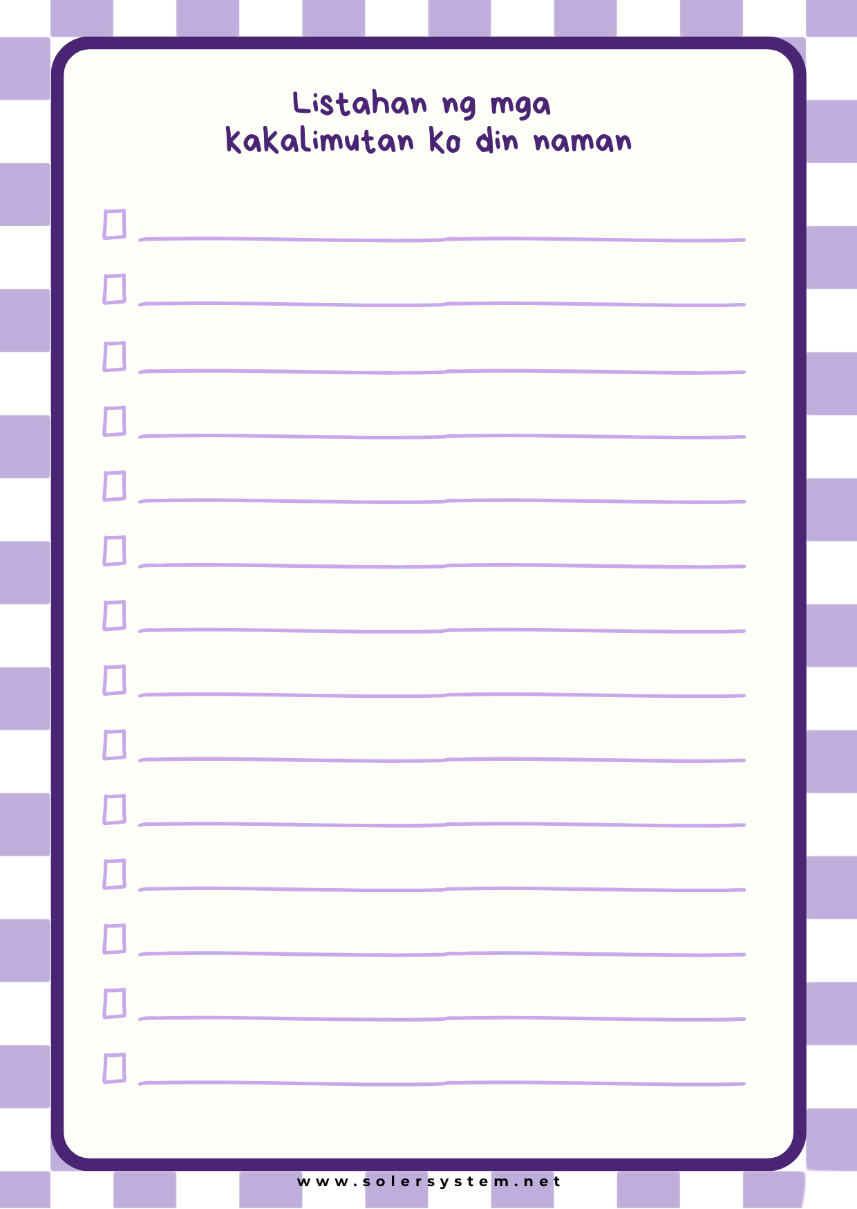Listahan ng mga kakalimutan | A6 Memo Pad