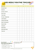 Kids - Weekly Routine Tracker - Yellow | A5 Memo Pad