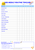 Kids - Weekly Routine Tracker - Blue | A5 Memo Pad