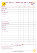 Kids - Weekly Routine Tracker - Pink | A5 Memo Pad