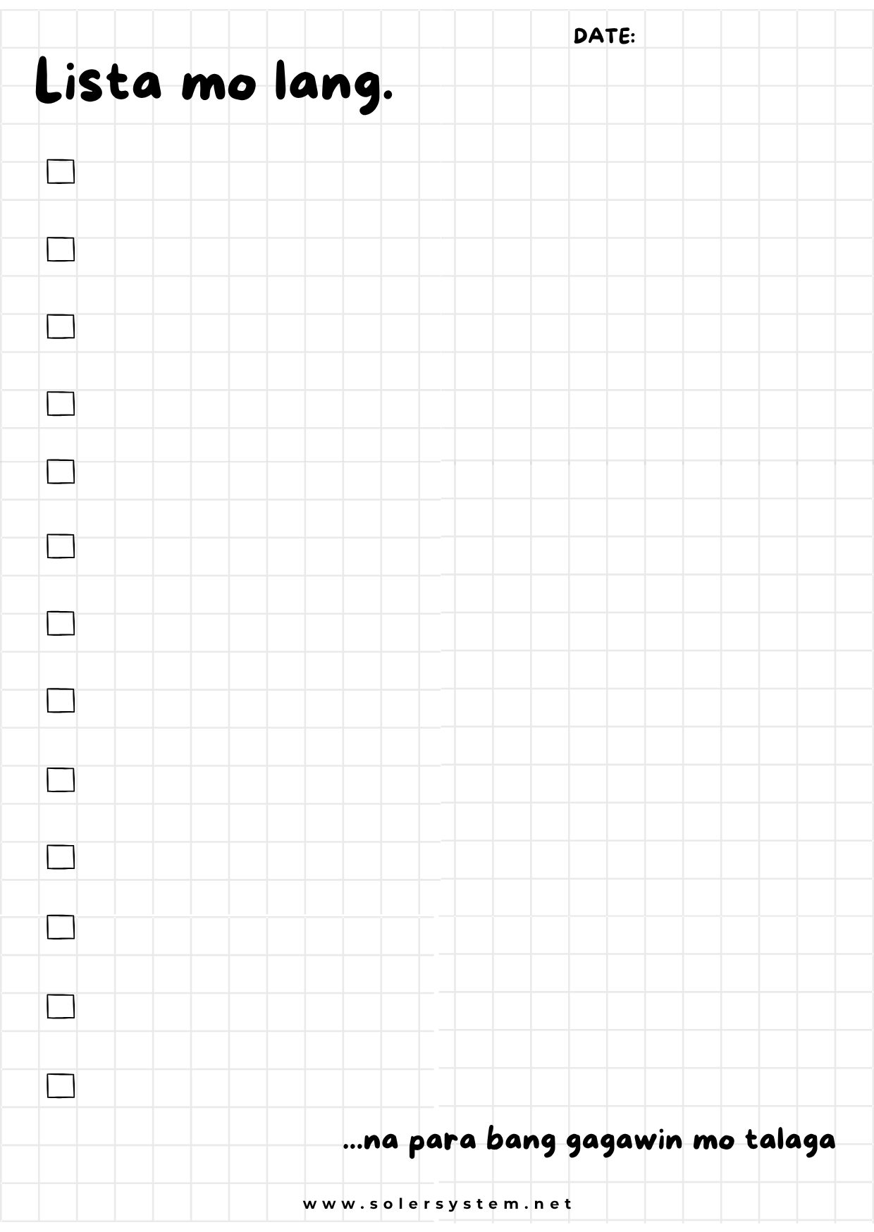 Lista mo lang | A6 Memo Pad