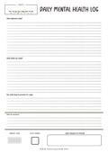 Daily Mental Health Log | A5 Memo Pad